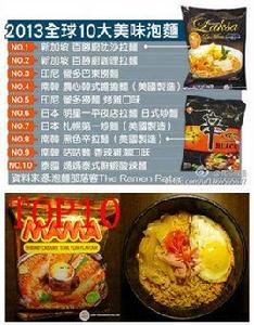 世界十大最美味泡麵 世界十大最美味泡麵