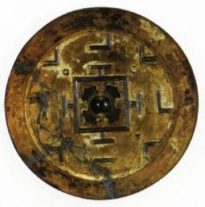 西漢鎏金博局紋鏡 西漢鎏金博局紋鏡