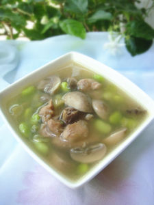 雞肉蘑菇毛豆湯 雞肉蘑菇毛豆湯