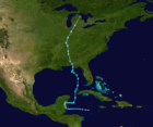 亞熱帶風暴阿爾貝托 路徑圖