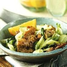 青江菜炒豬肉片