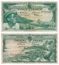 比屬剛果 20法郎 1959