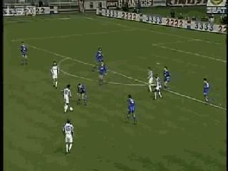 4-1皇馬 Valdo策動穿針引線，Weah挑傳，Bravo擺渡，Ginola凌空