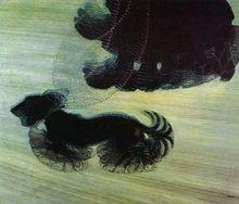賈科莫·巴拉作品---被拴住的狗的運態