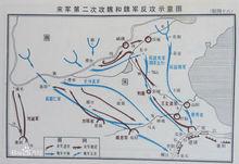 元嘉二十七年（450年）的北伐示意圖