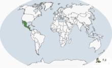 鳳尾綠咬鵑(分布圖)