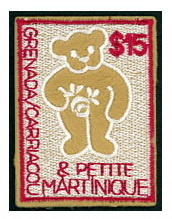 泰迪熊刺繡郵票