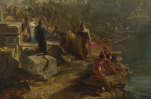 油畫“狄多建設迦太基”中的狄多