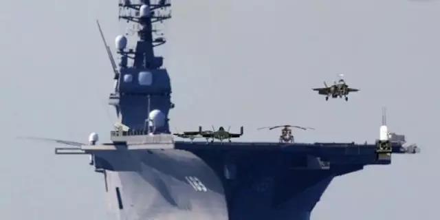 出雲號準航母搭載F-35B垂直起降戰機預想圖
