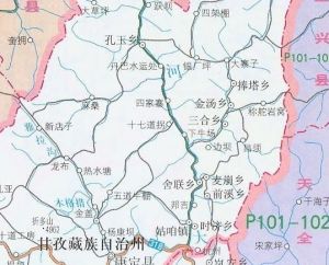 三合鄉位於四川省康定縣東北部，距縣城71公里