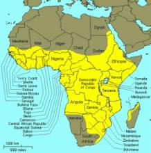 尼羅河鱷分布圖