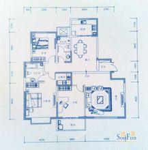 鴻嘉星城觀瀾御府B戶型3室2廳2衛1廚