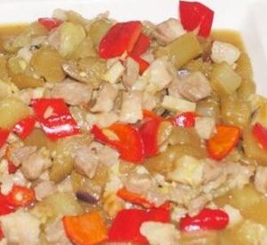 鹹魚茄丁 鹹魚茄丁