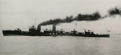 羽風號，1920年在長崎海域試航時所攝