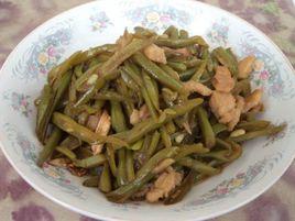 扁芸豆炒肉絲 扁芸豆炒肉絲