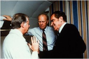 1981年，里根總統派遣三位前總統（尼克森、福特和卡特）出席埃及總統薩達特的葬禮。