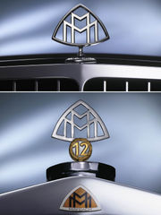 （圖）Maybach的新版（上，2002年）與舊版（下，1930年）廠徽