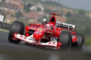 舒馬赫在練習賽中