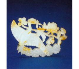 唐玉鏤雕孔雀銜花佩 唐玉鏤雕孔雀銜花佩