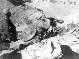 115師343旅的機槍伏擊陣地。