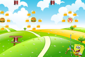 《海綿寶寶射漢堡》