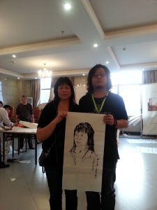 詹亦然現場肖像寫生作品