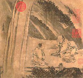 明李在圯上授書圖 明李在圯上授書圖