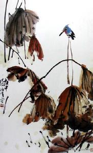 黃獨峰秋荷圖 黃獨峰秋荷圖