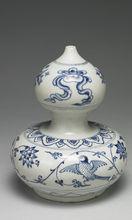 越南青花花鳥葫蘆瓶