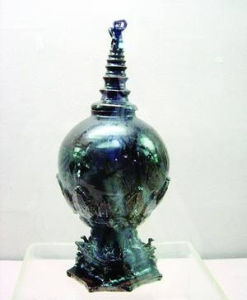 銅川窯三彩塔式罐 銅川窯三彩塔式罐