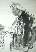 葉軍水墨人物寫生