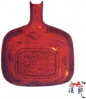 西漢彩繪鶴紋漆匜 西漢彩繪鶴紋漆匜