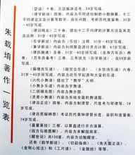 朱載堉著作一覽表