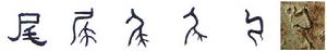 隸書--小篆--金文--甲骨文--骨刻文