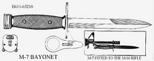 美國軍用M7式刺刀
