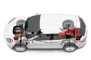 混合動力版的卡宴結構圖