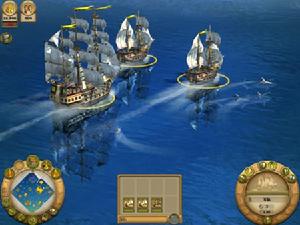 《大航海》在海洋中航行的船隻