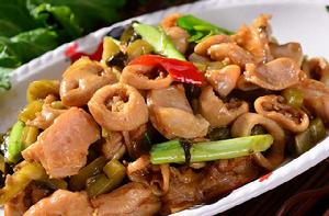 酸菜炒大腸 酸菜炒大腸