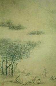 霜林獨翁圖軸 霜林獨翁圖軸