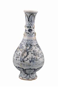 元青花松竹梅紋瓶 元青花松竹梅紋瓶