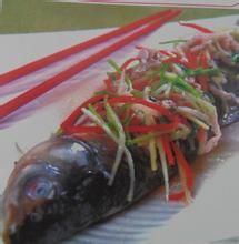 五絲蒸草魚 五絲蒸草魚