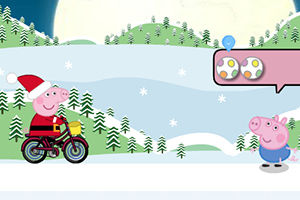 粉紅豬聖誕騎車
