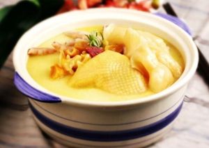 榴槤殼煲雞湯