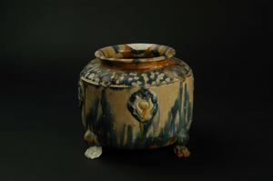 唐藍釉三彩爐 唐藍釉三彩爐