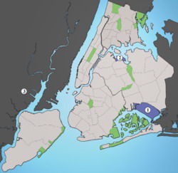 （圖）地圖顯示紐約市、甘迺迪國際機場