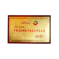 中國網際網路電子商務優秀企業獎
