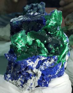 藍銅礦孔雀石共生 礦物標本