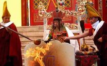 在班禪新宮舉行的藏傳佛教活動