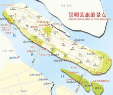 崇明島旅遊景點地圖