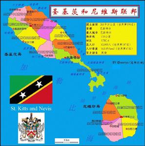聖基茨和尼維斯行政區劃圖